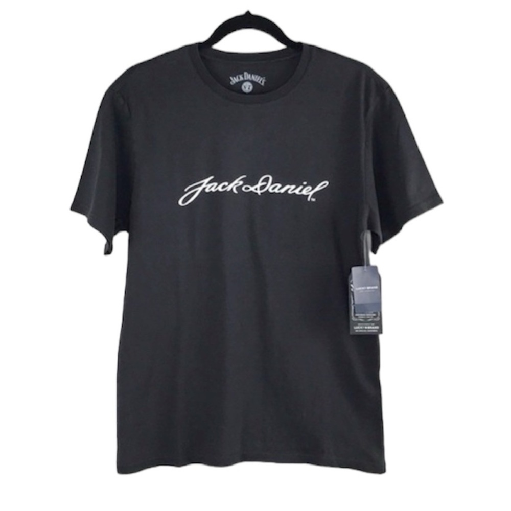 LUCKY BRAND Jack Daniel Signature tee in black size Small